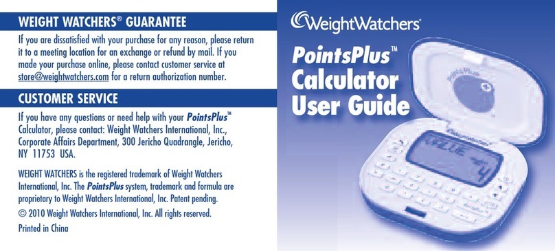 Weight Watchers PointsPlus user guide