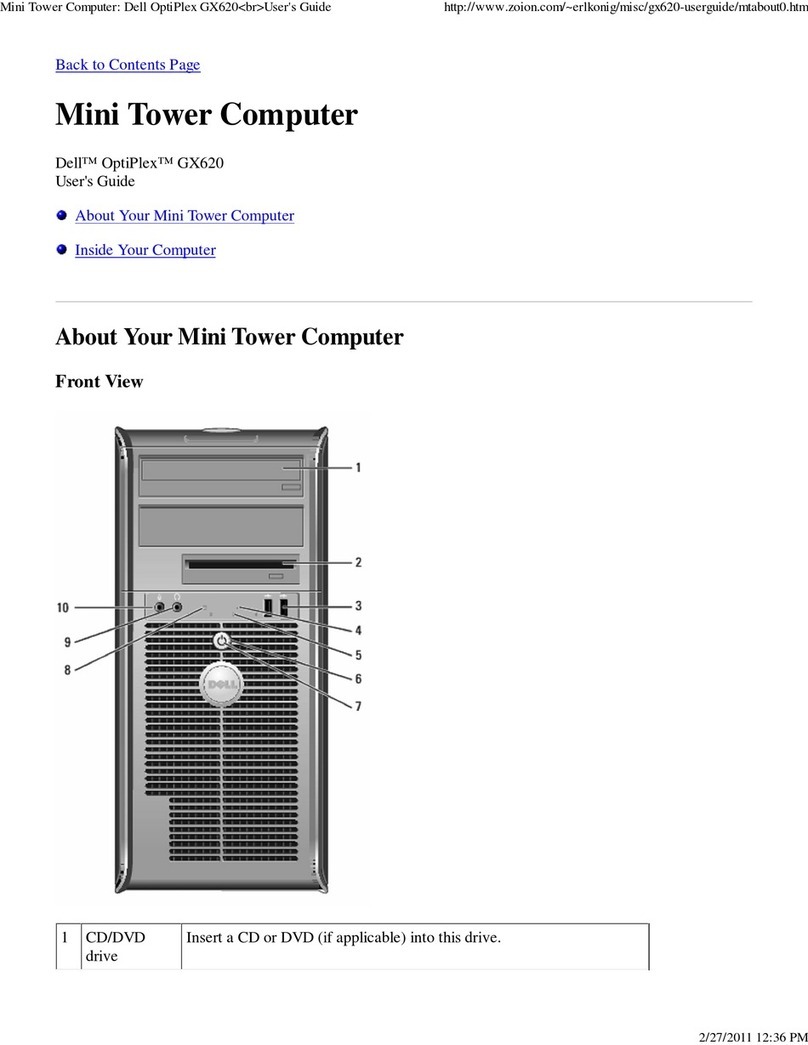 Dell OptiPlex GX620 User manual