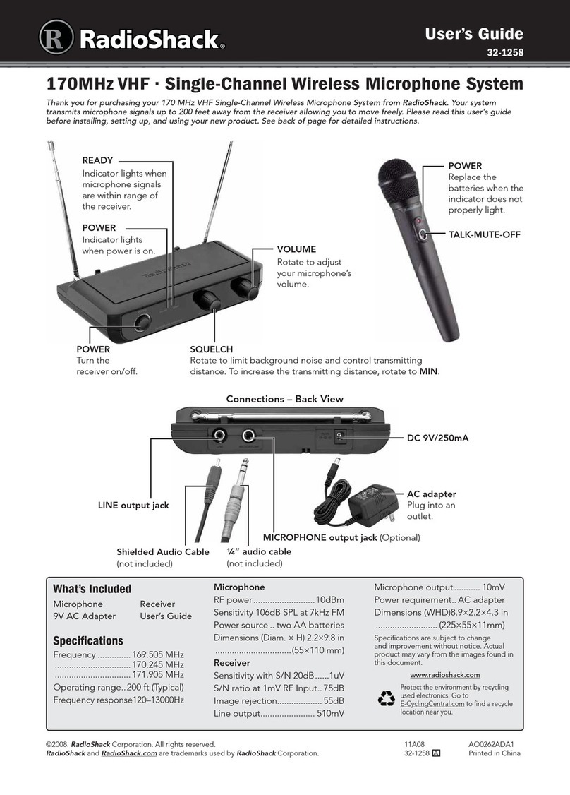 Radio Shack 32-1258 User manual