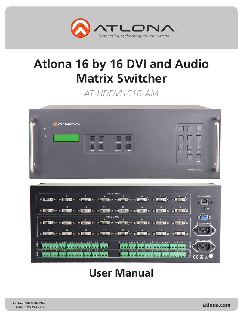 Atlona AT-HDDVI1616-AM User manual