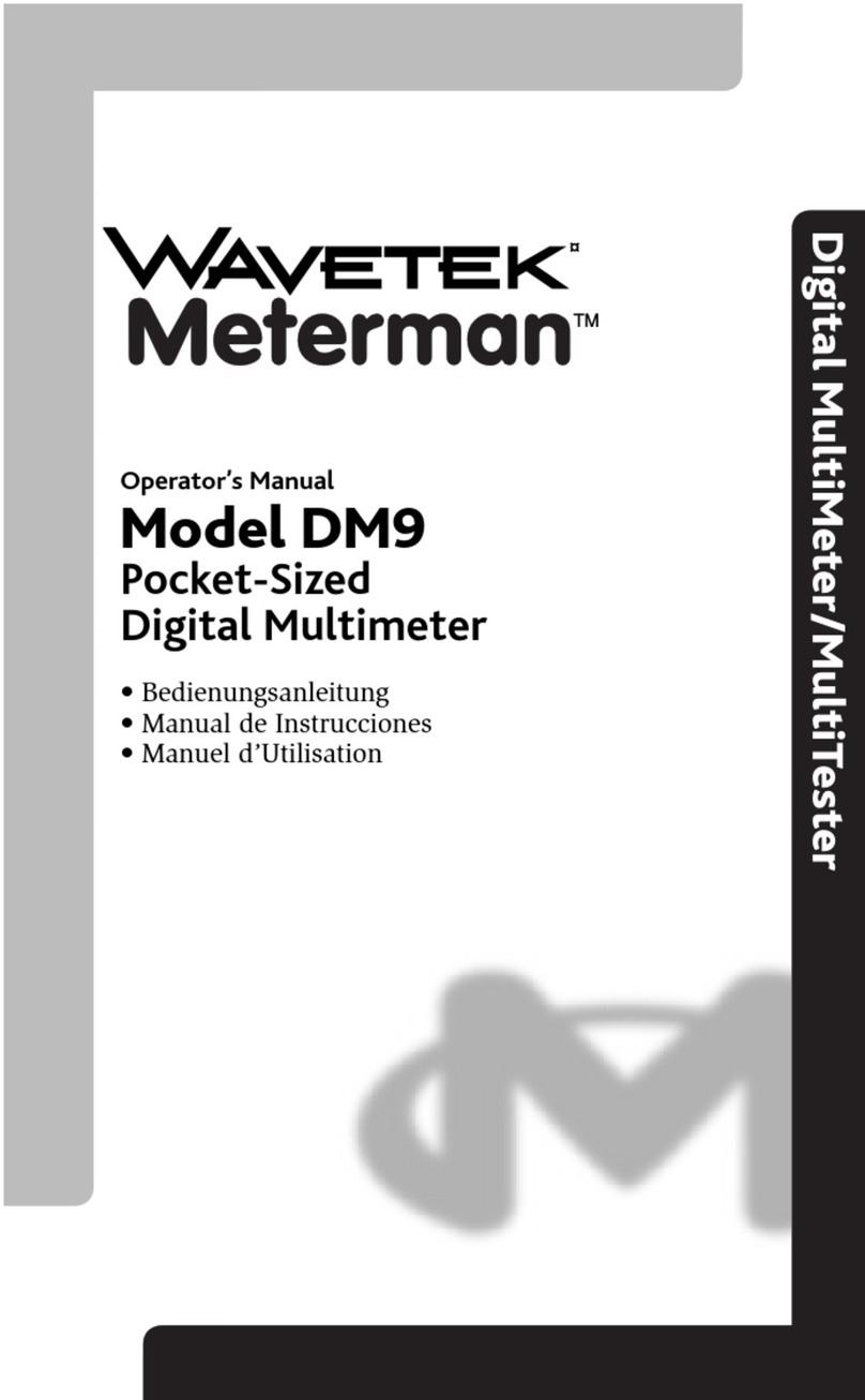 Wavetek Meterman DM9 User manual
