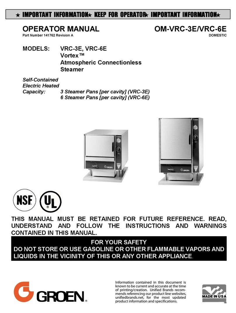 Groen Vortex VRC-3E User manual