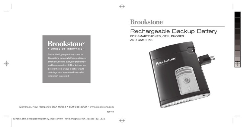 Brookstone Rechargeable Backup Battery owner's manual