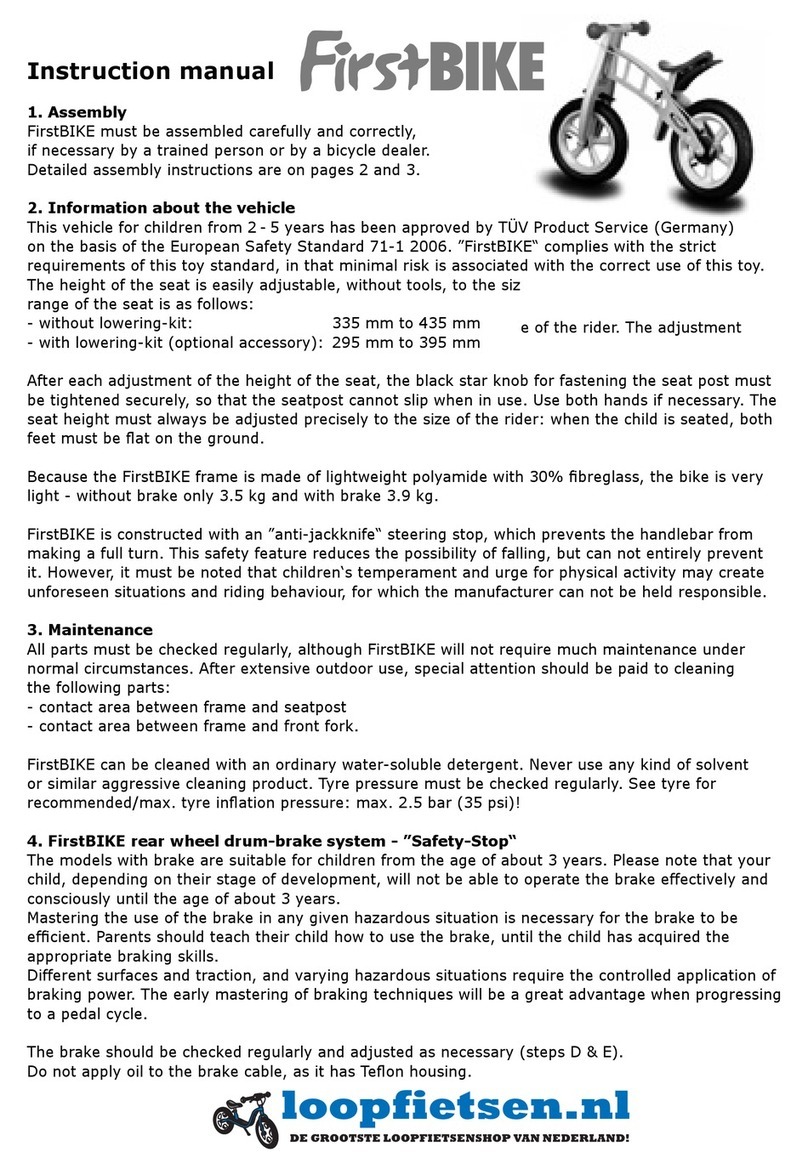 TUV FirstBIKE instruction manual