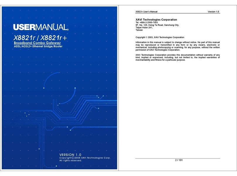 XAVI Technologies Corp. X8821r+ user manual