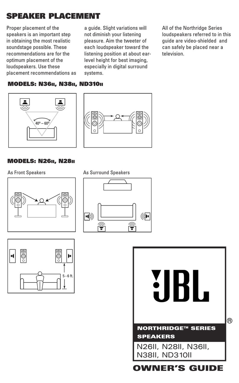 JBL NORTHRIDGE N26II owner's guide
