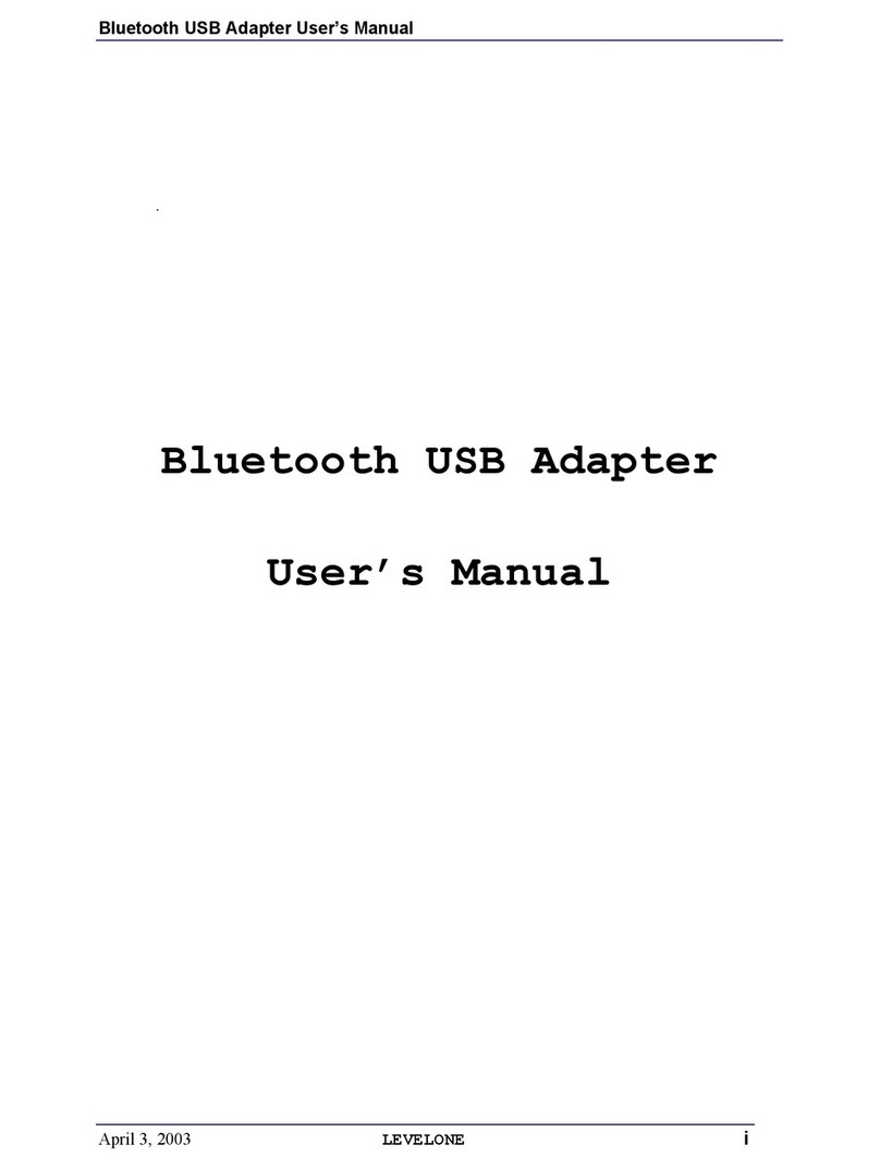 LevelOne Bluetooth USB Adapter User manual
