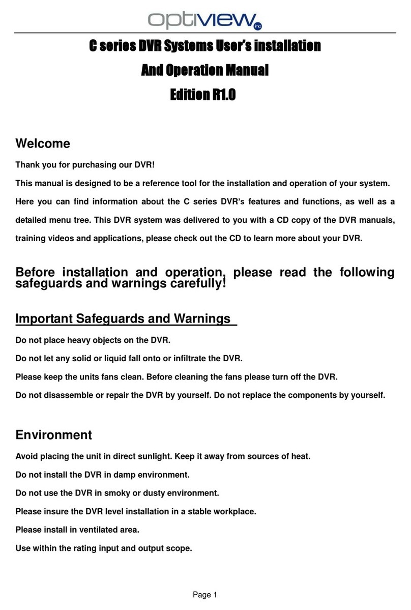 Optiview C Series User's installation and operation manual
