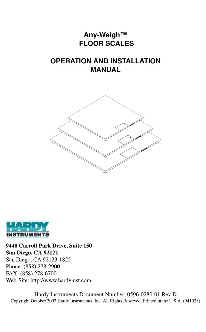 Hardy Instruments Any-Weigh Specification sheet