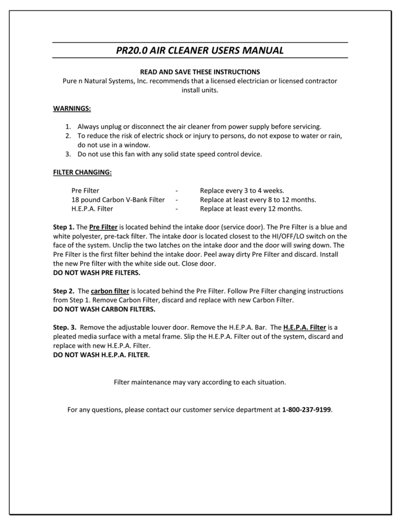 Pure n Natural Systems PR20.0 user manual