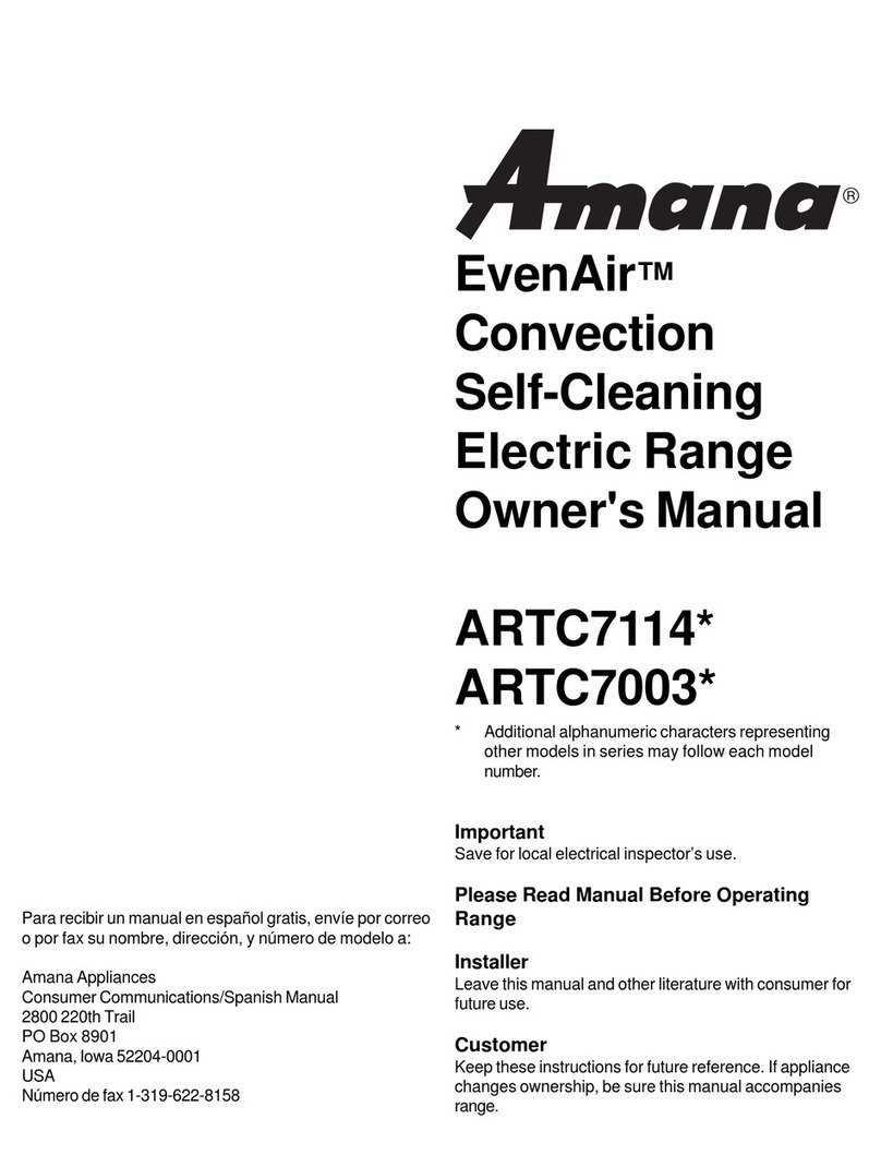 Amana EvenAir ARTC7114 User manual Amana EvenAir ARTC7114 User manual
