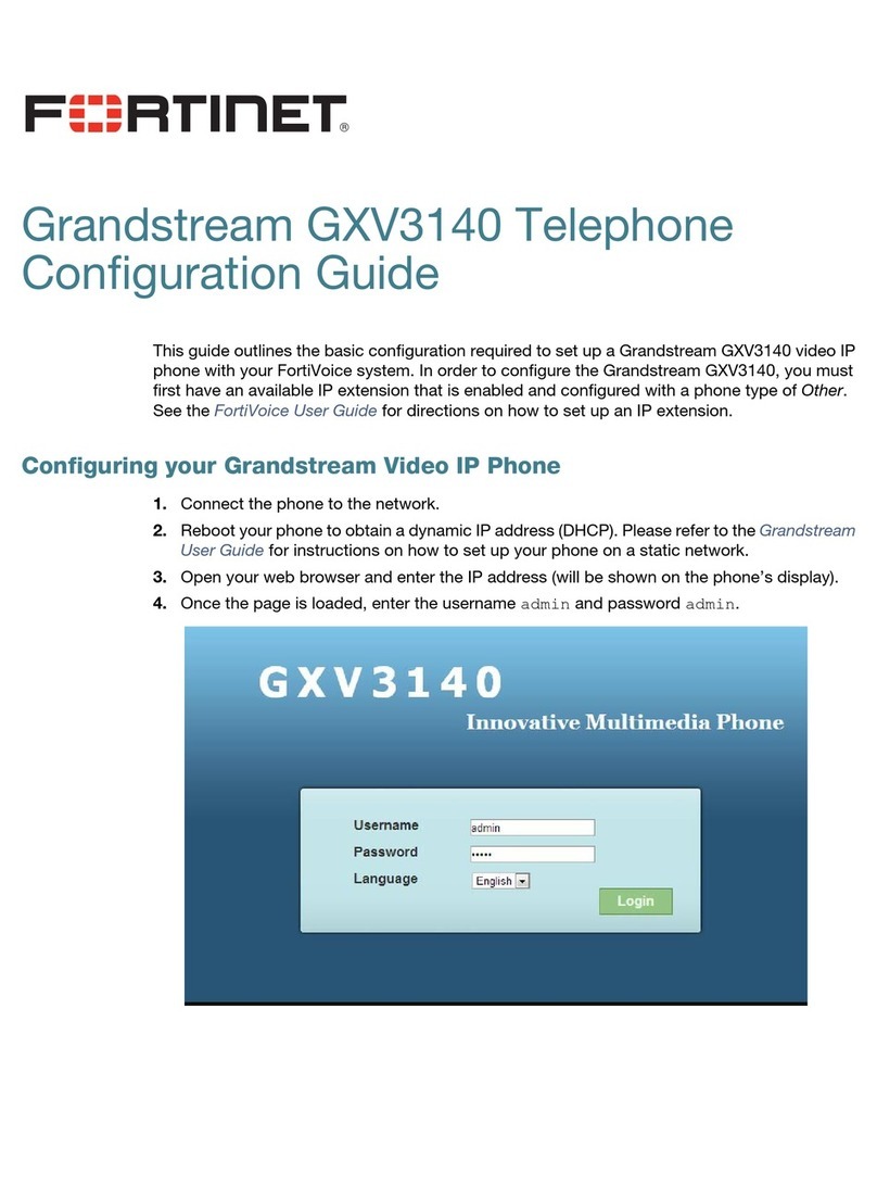 Fortinet Grandstream GXV3140 Configuration guide