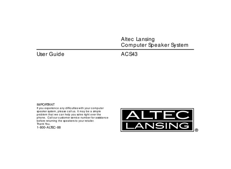 Altec Lansing ACS43 User manual