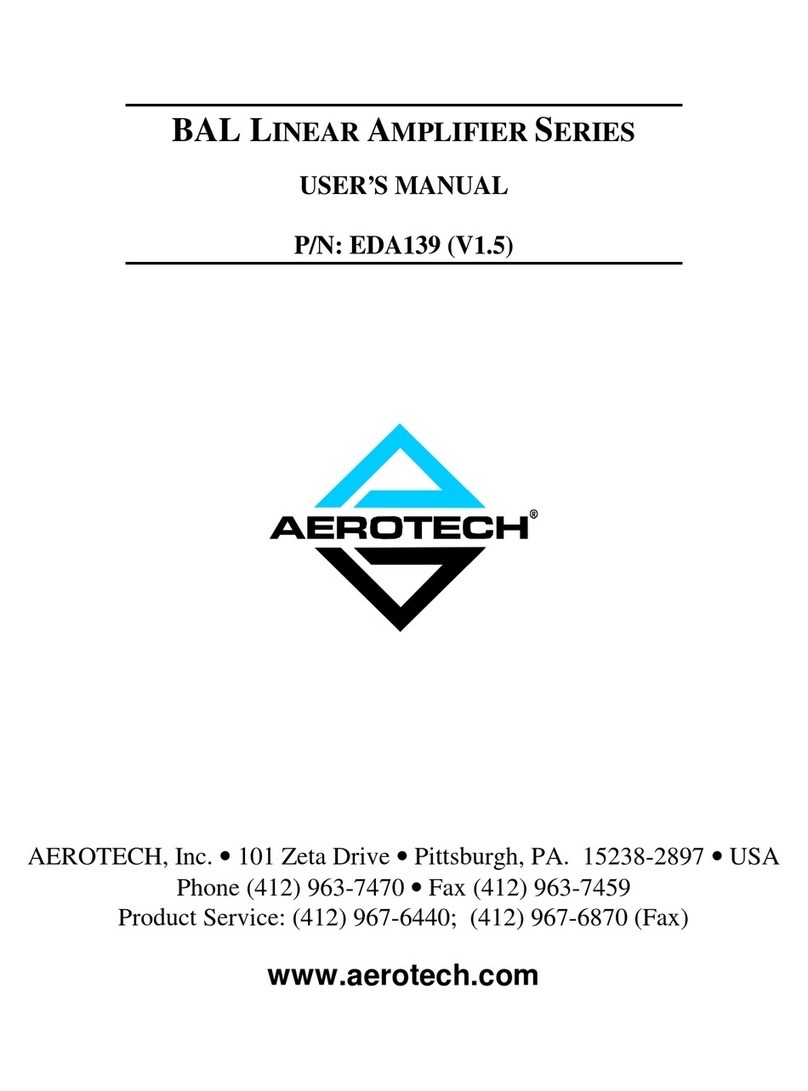 Aerotech EDA139 user manual