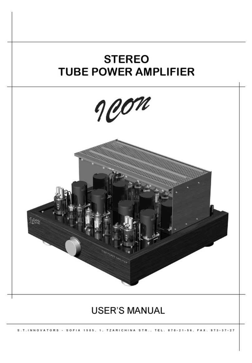 ICON STEREO TUBE POWER AMPLIFIER User manual