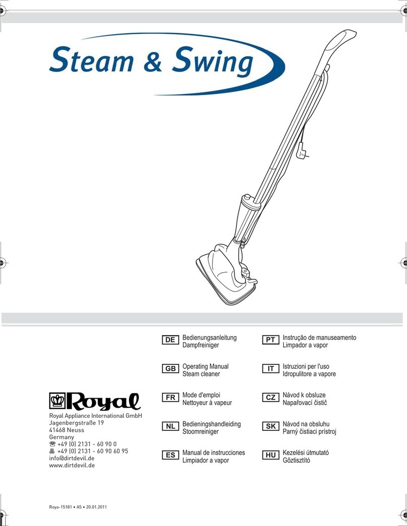 Royal Appliance Steam & Swing operating manual