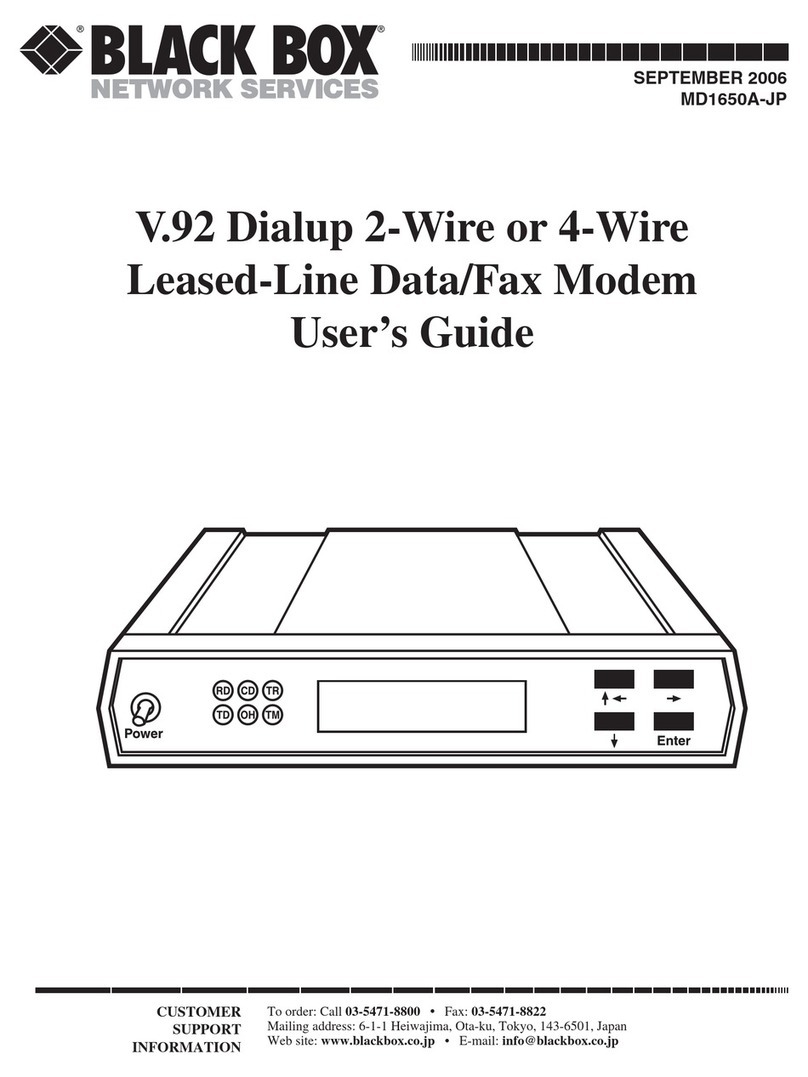 Black Box MD1650A-JP User manual