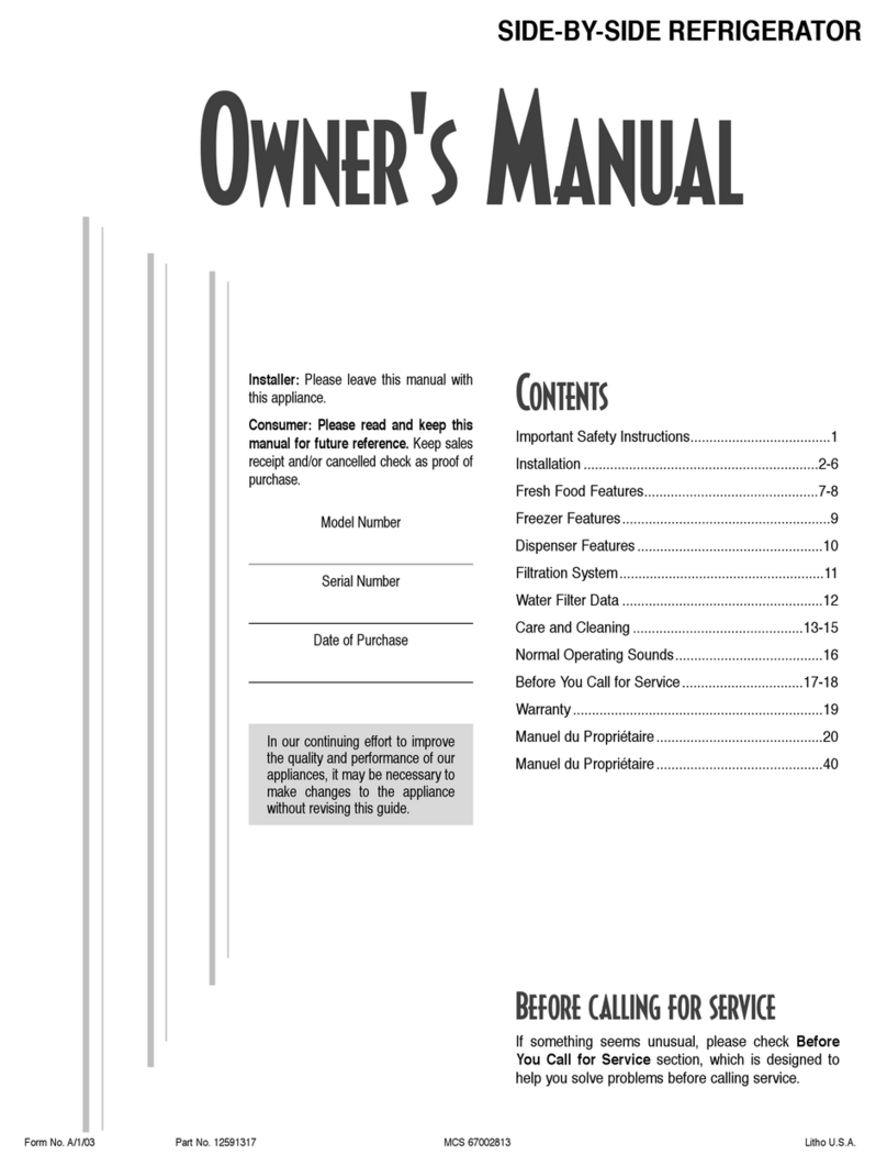 Maytag MCS 67002813 User manual