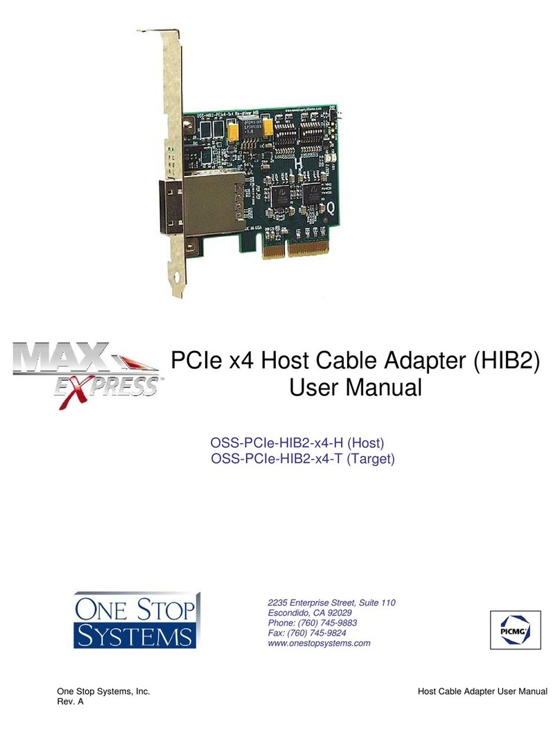 One Stop Systems OSS-PCIe-HIB2-x4-H User manual
