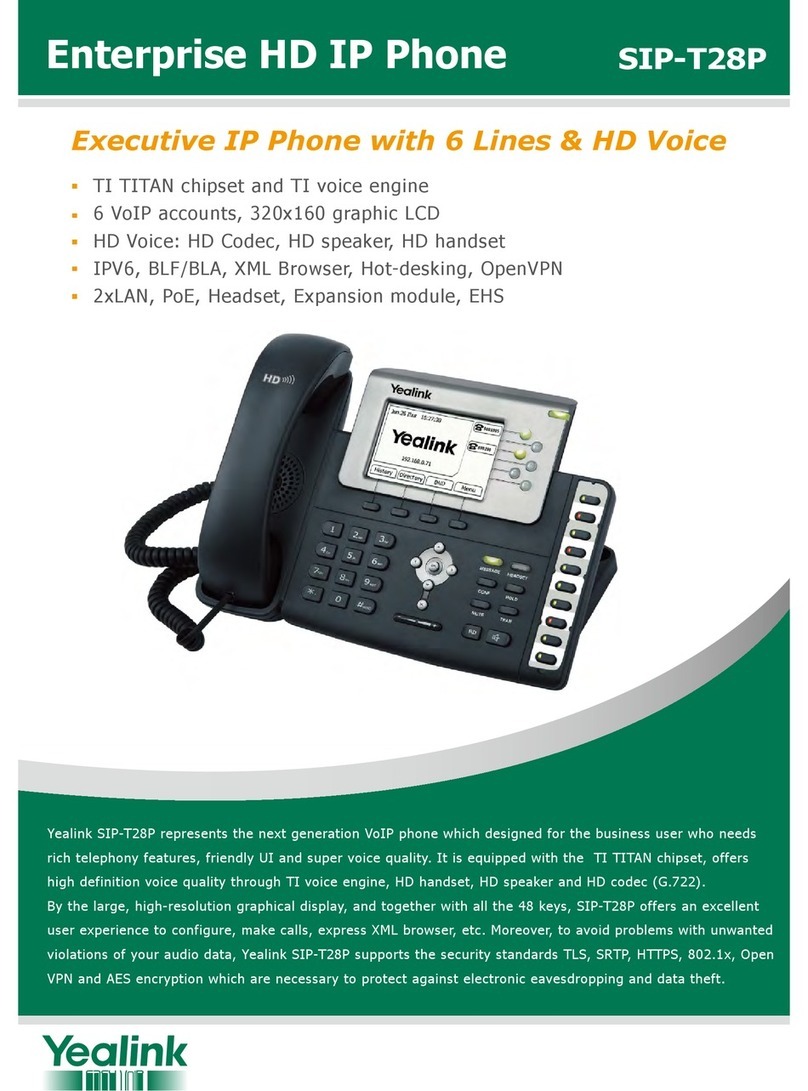 Yealink Yealink SIP-T28P User manual