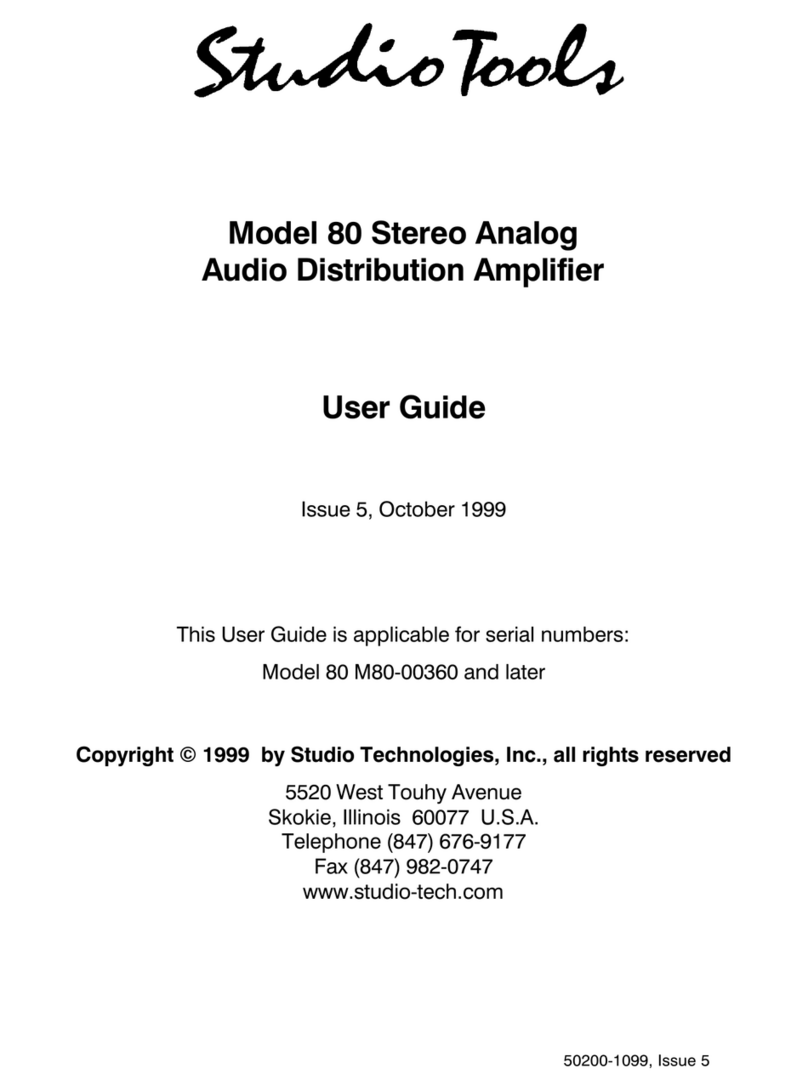 Studio Tools 80 M80-00360 user guide