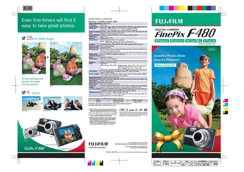 FujiFilm Finepix F480 Brochure & specs