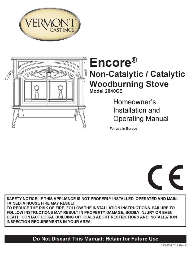 Vermont Castings 2040ce Installation and operating manual
