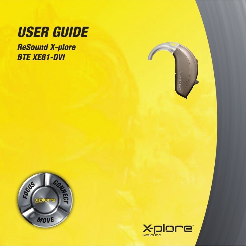 ReSound X-plore BTE XE81-DVI user guide