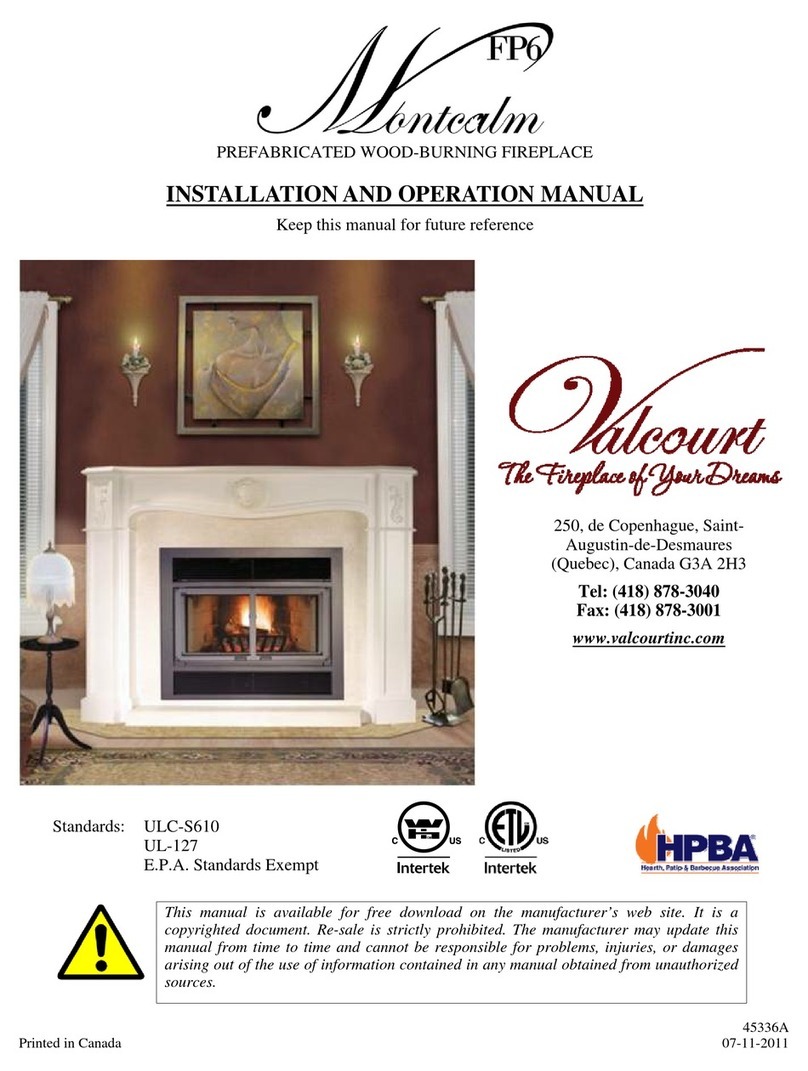 Valcourt Montcalm FP6 Installation and operation manual