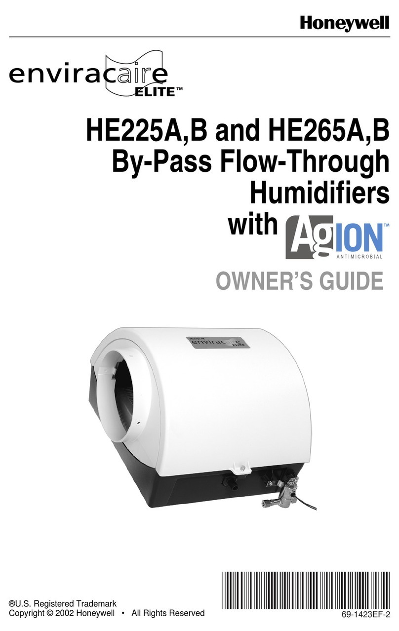 Honeywell enviracaire Elite HE225A User manual Honeywell enviracaire Elite HE225A User manual