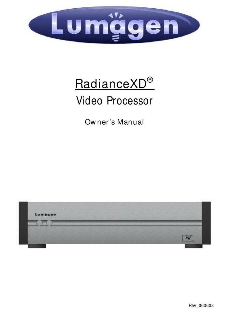 Lumagen RadianceXD owner's manual