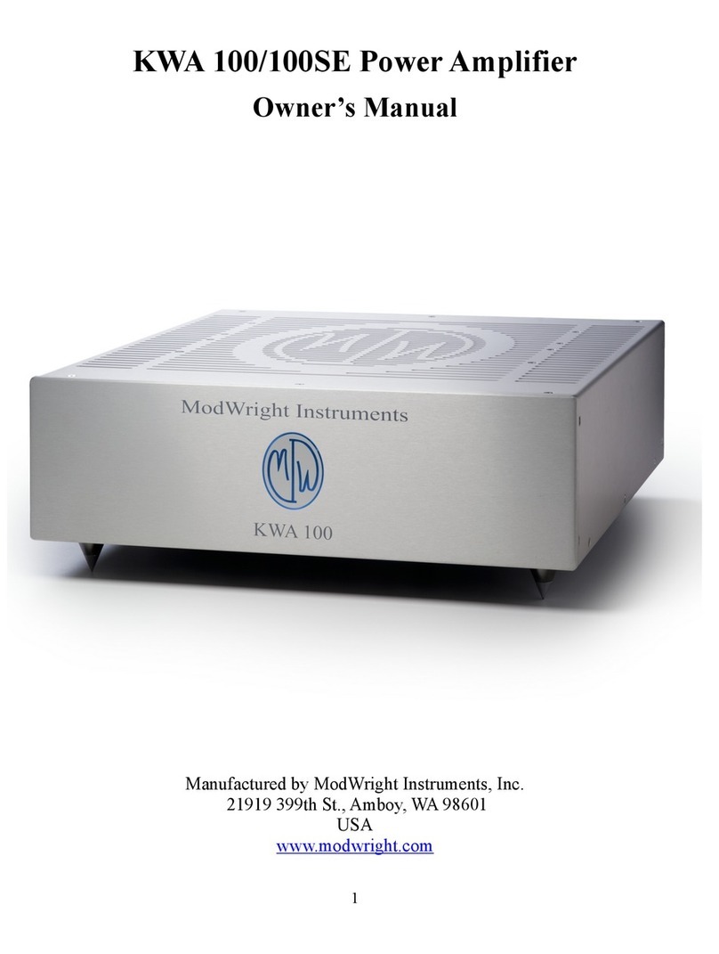 ModWright Instruments KWA 100 owner's manual