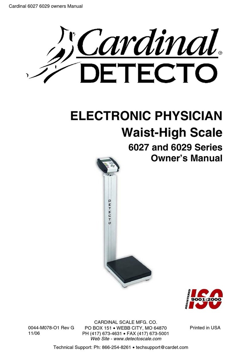 Cardinal Detecto 6027 Series User manual