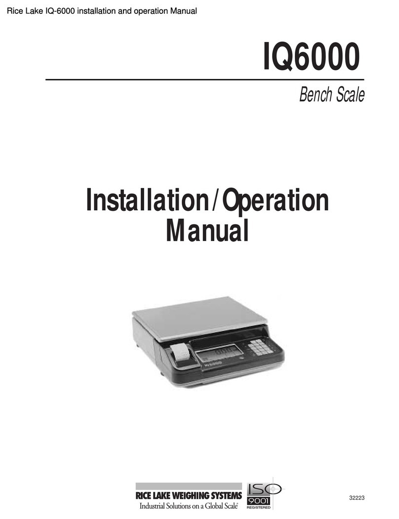Rice Lake IQ-6000 User manual