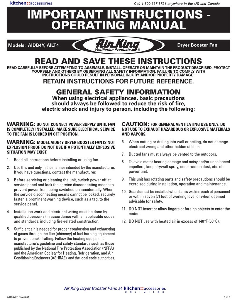 Air King AIDB4Y operating manual Air King AIDB4Y operating manual