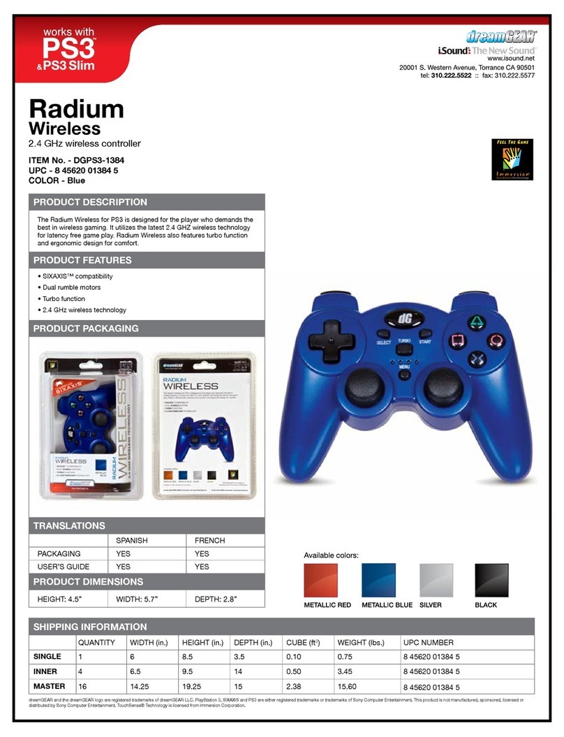 DreamGEAR Radium Wireless User manual