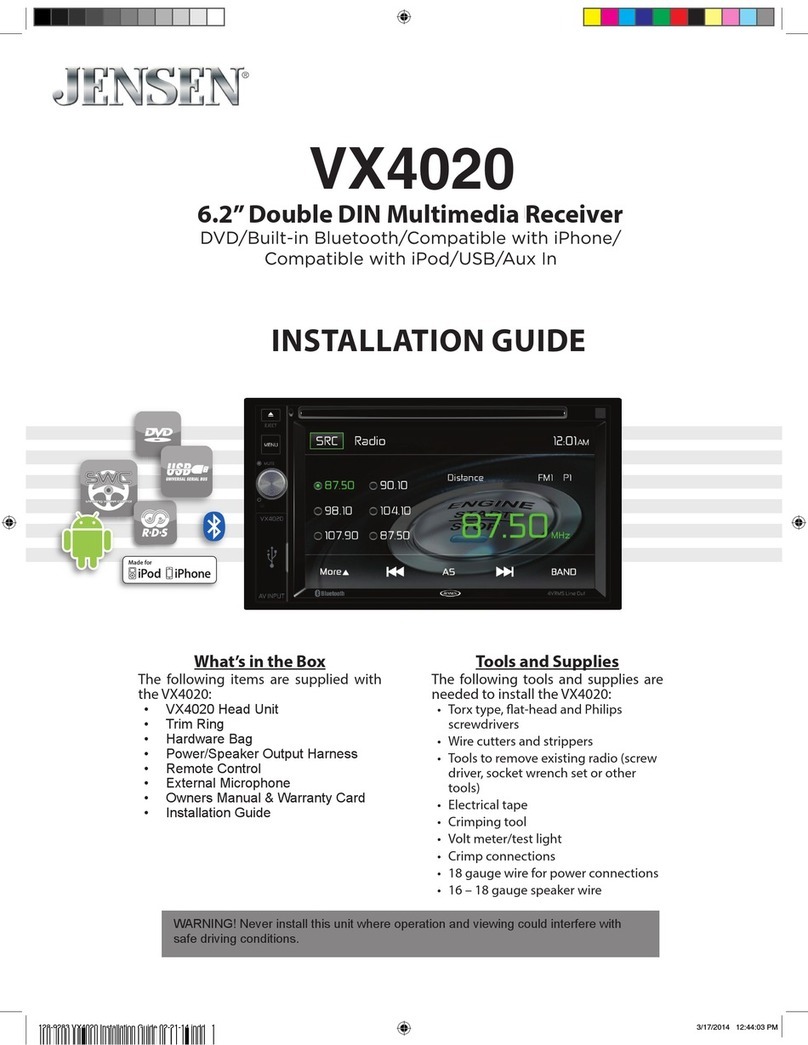 Jensen VX4020 User manual