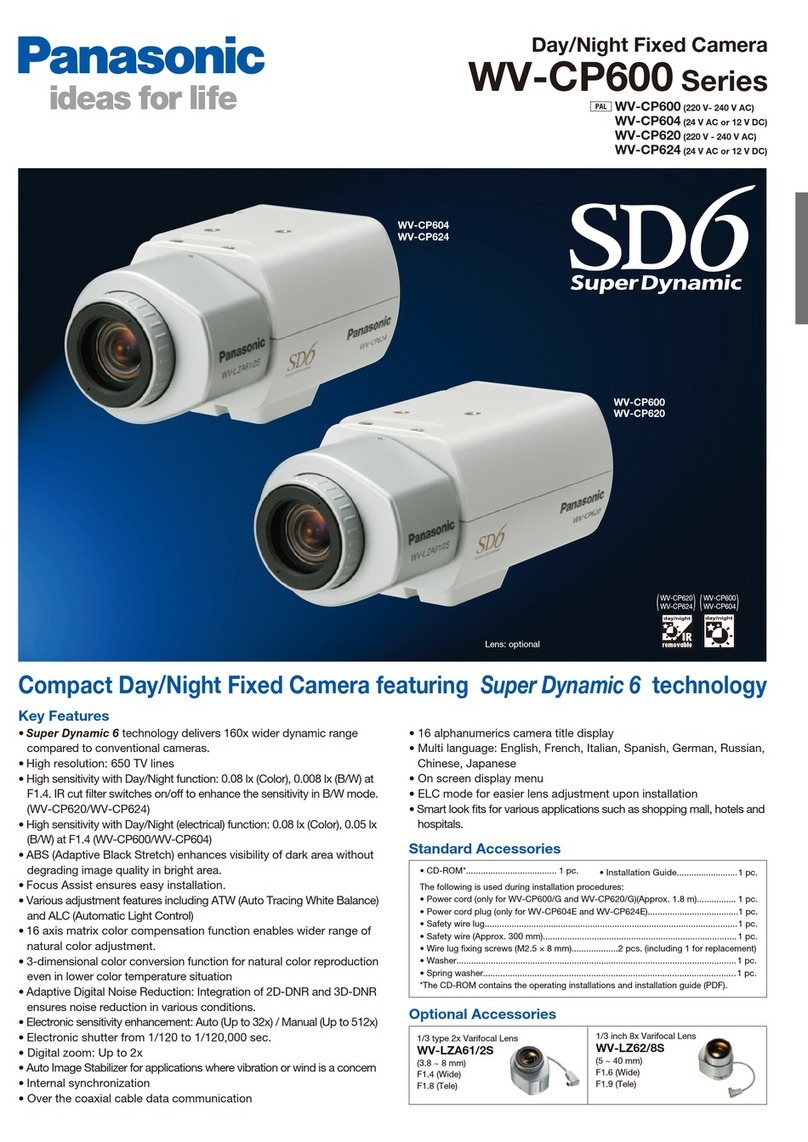 Panasonic WV-CP600 User manual