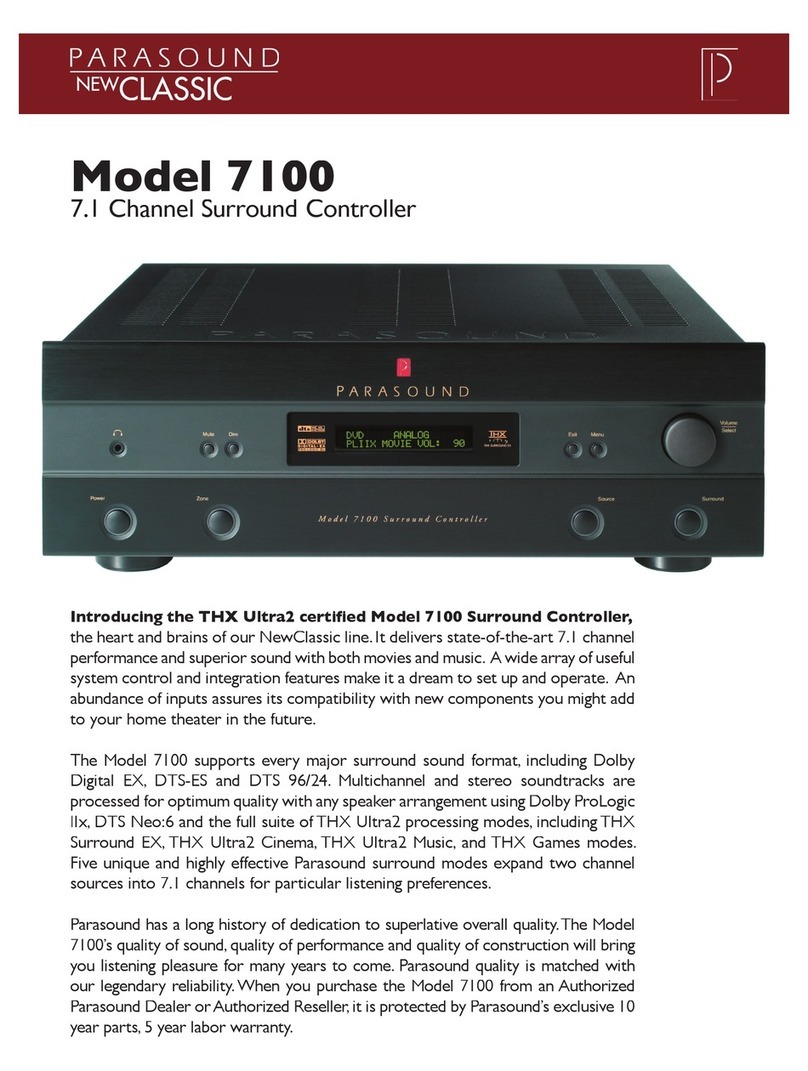 Parasound 7100 Brochure & specs