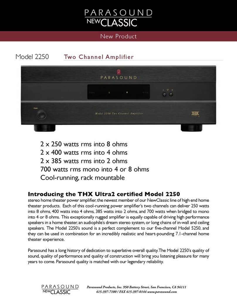 Parasound NewClassic 2250 Brochure & specs