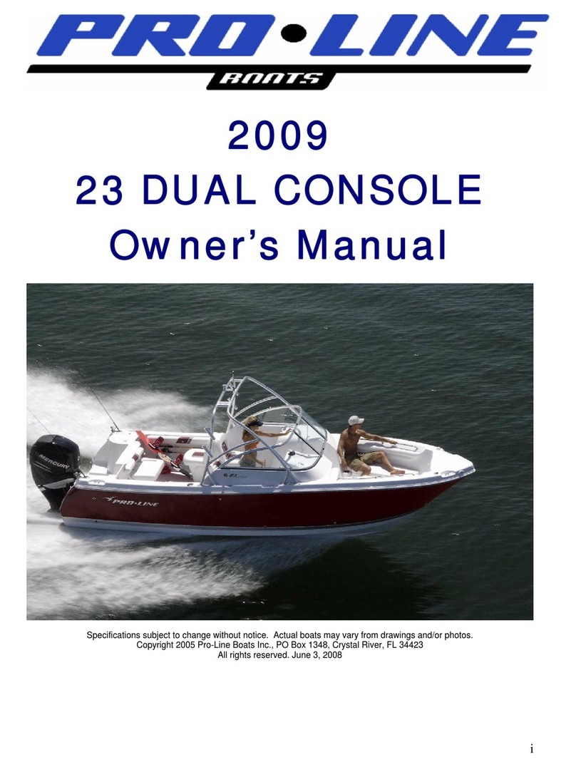 Pro-Line Boats 23 Dual Console owner's manual