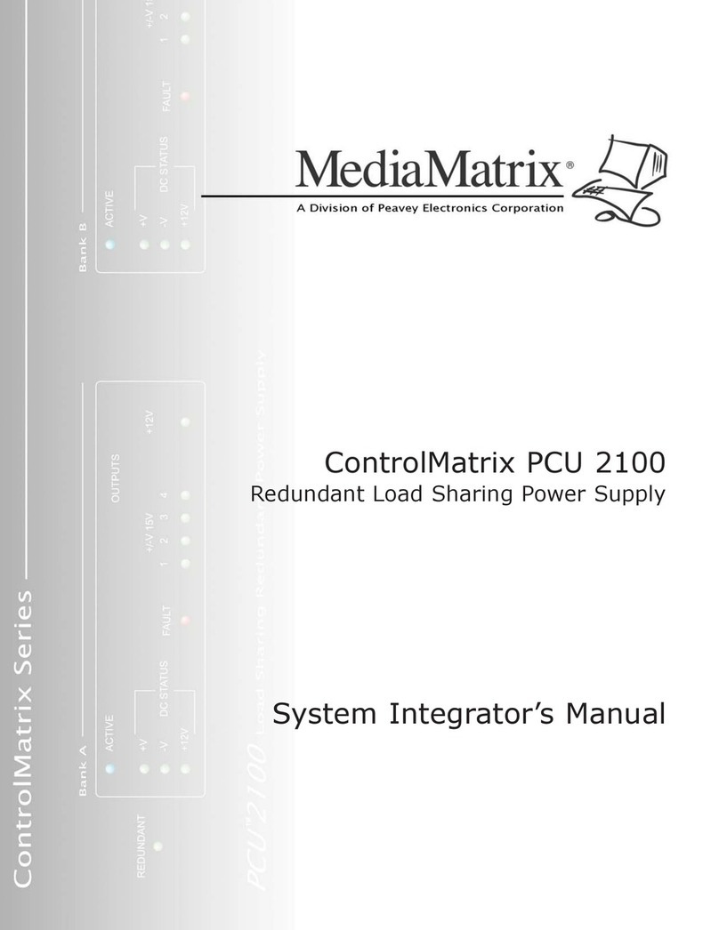 MediaMatrix PCU 2100 Integrator's manual