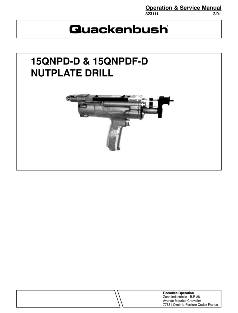Quackenbush 15QNPD-D Installation and operating instructions