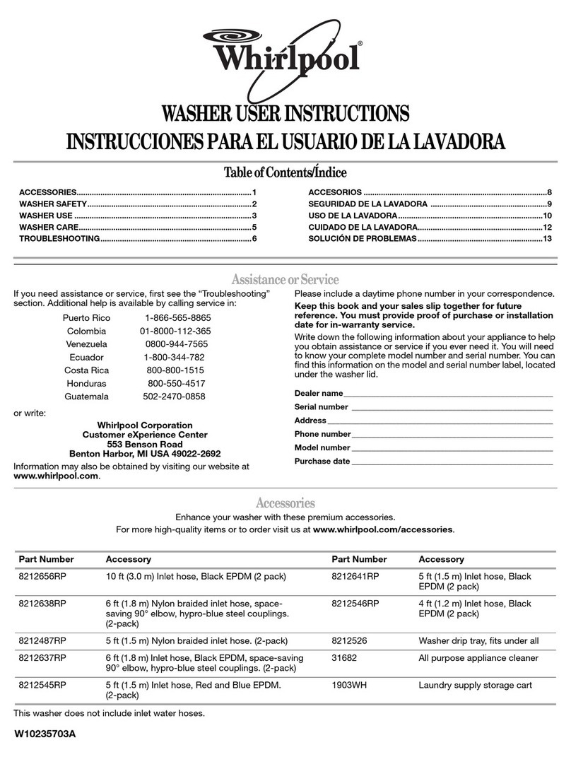 Maytag W10235703A User manual
