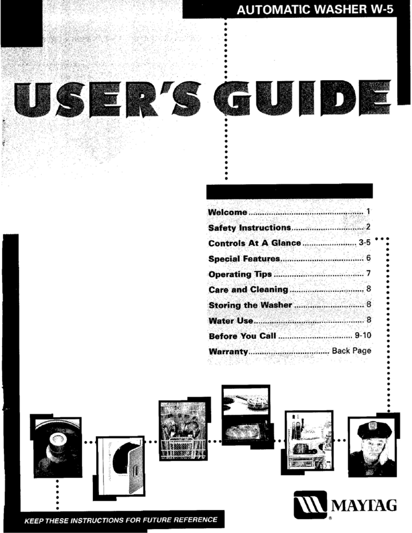 Maytag W-5 User manual