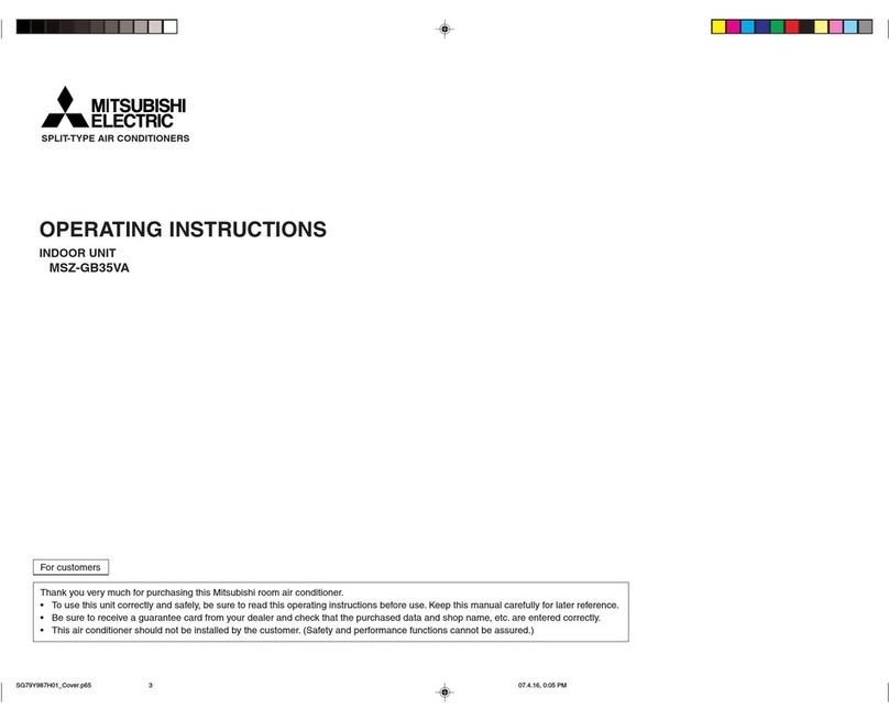 Mitsubishi Electric MSZ-GB35VA operating instructions