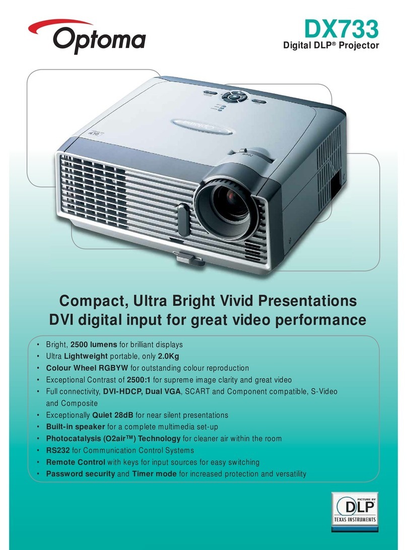Optoma DX733 User manual