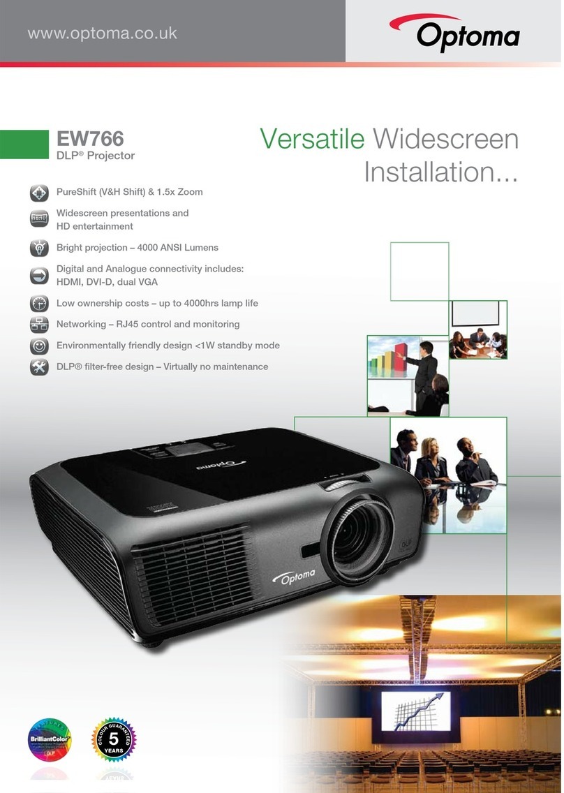 Optoma EW766 User manual Optoma EW766 User manual