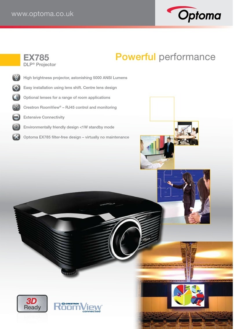 Optoma EX785 User manual Optoma EX785 User manual