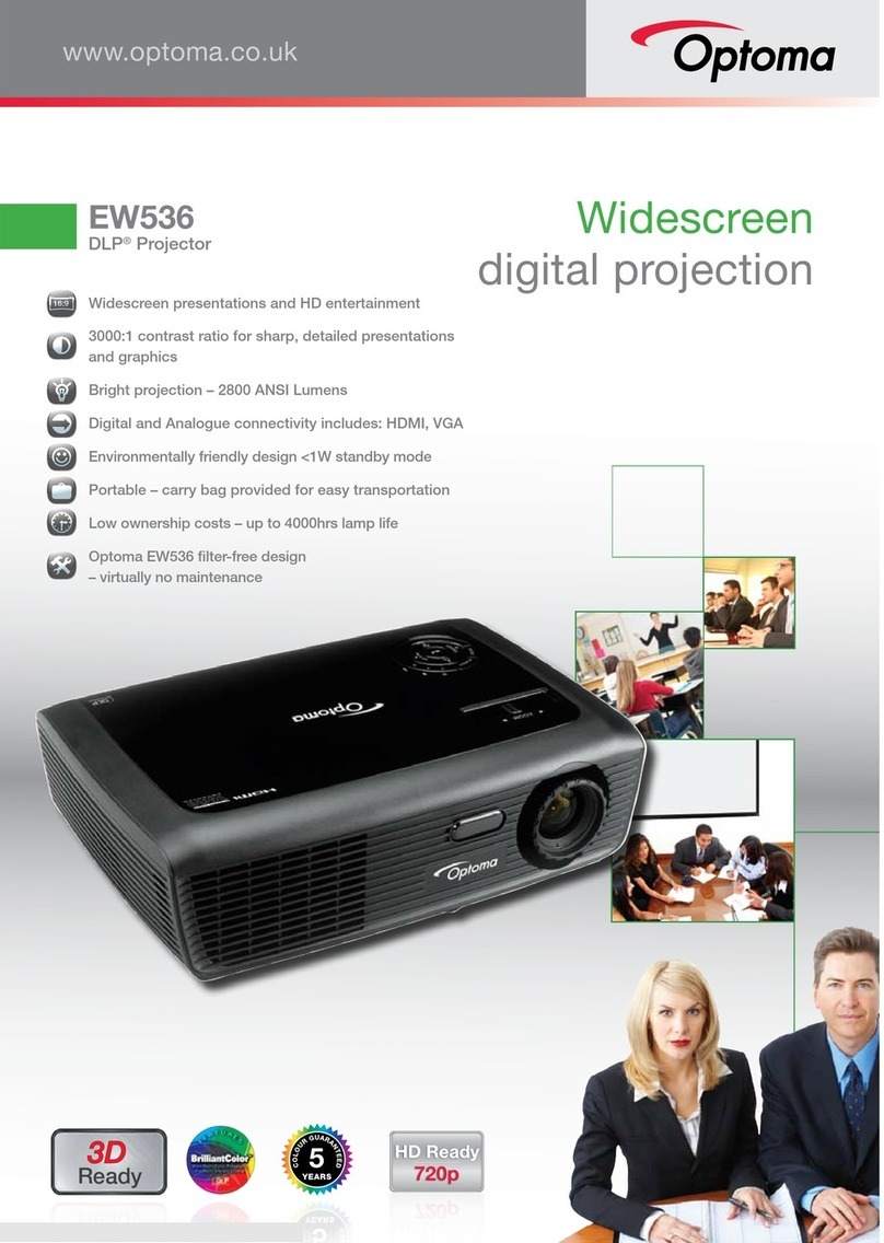 Optoma EW536 Brochure & specs